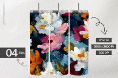 Floral Paint Digital Papers - 04 Variations Product Image 2