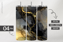 Black &amp; Gold Ink Digital Papers - 04 variations Product Image 2