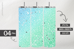 Turquoise glitter Digital Papers - 04 variations Product Image 2