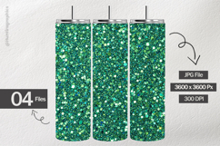 Emerald Mist Glitter Digital Papers - 04 variations Product Image 2
