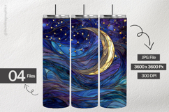 Night Sky Sained Glass Digital Papers - 04 variations Product Image 2