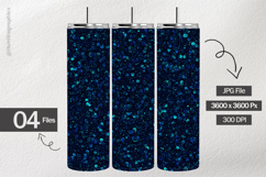 Dark Blue Glitter Digital Papers - 04 Variations Product Image 2