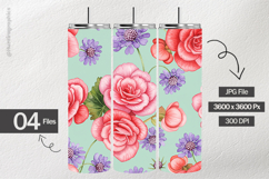 Begonia Flowers Digital Papers - 04 Variations Product Image 2