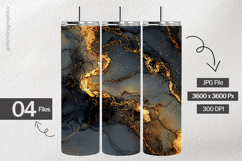 Black &amp; Gold Marble Digital Papers - 04 variations Product Image 2