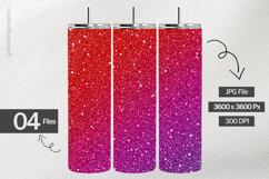 Sunset Pink Gradient Glitter Digital Papers - 04 variations Product Image 2