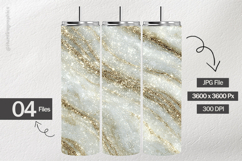 Ivory Stardust Marble Digital Papers - 04 Variations Product Image 1