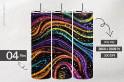 Neon Holographic Swirl Digital Papers - 04 variations Product Image 2