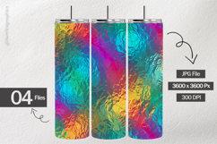 Crinkled Iridescent Rainbow Foil Digital Papers Product Image 2