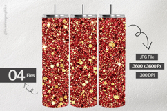 Skarlet Ember Glitter Digital Papers - 04 variations Product Image 2