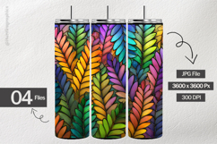 Leaf Stained Glass Digital Papers - 04 variations Product Image 2