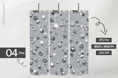 Diamond Dust &amp; Rhinestones Digital Papers - 04 variations Product Image 2