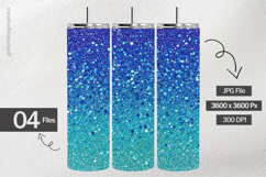 Aqua Glitter Digital Papers - 04 variations Product Image 2