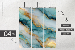 Mint Aqua Marble Digital Papers - 04 Variations Product Image 2