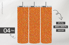 Orange Glitter Digital Papers - 04 variations Product Image 2