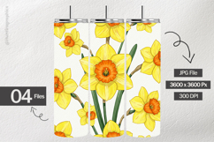 Daffodil Flowers Digital Papers - 04 Variations Product Image 2