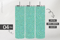 Mint Aqua Glitter Digital Papers - 04 variations Product Image 2