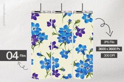 Lobelia Flower Digital Papers - 04 Variations Product Image 2