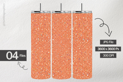 Coral Peach Glitter Digital Papers - 04 variations Product Image 2