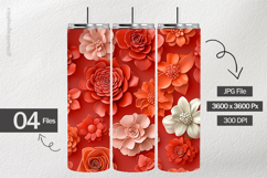 3D Flowers Digital Papers - 04 Variations Product Image 2