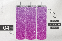 Magenta Ombre Glitter Digital Papers - 04 variations Product Image 2