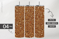 Golden Bronze Glitter Digital Papers - 04 variations Product Image 2