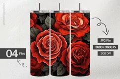 Vibrant Roses Digital Papers - 04 Variations Product Image 2