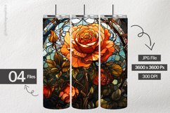 Orange Rose Digital Paper - 04 Variations Product Image 2