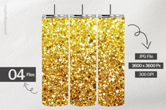 Gloden Glitter Digital Papers - 04 variations Product Image 2