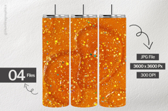 Orange Glitter Digital Papers - 04 variations Product Image 2