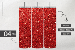 Dark Red Glitter Digital Papers - 04 variations Product Image 2