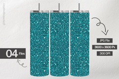 Teal Stardust Glitter Digital Papers - 04 variations Product Image 2