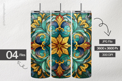 Golden Baroque Mosaic Digital Papers - 04 Variations Product Image 2