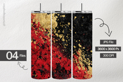 Crimson Gold Digital Papers - 04 variations Product Image 2