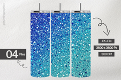 Aqua Glitter Digital Papers - 04 variations Product Image 2