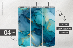 Blue &amp; Turquoise Ink Digital Papers - 04 variations Product Image 2