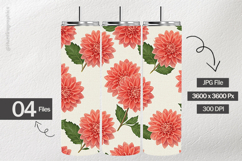 Dahlia Flowers Digital Papers - 04 Variations Product Image 2