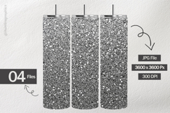 Silver Dust Glitter Digital Papers - 04 variations Product Image 2