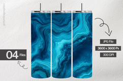 Ocean Marble Texture Digital Papers - 04 variations Product Image 2