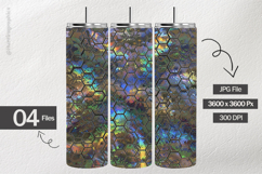 Holographic Hexagon Shards Digital Papers - 04 Variations Product Image 2