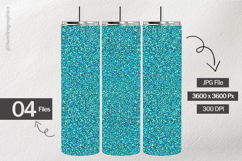 Aqua Ocean Glitter Digital Papers - 04 variations Product Image 2