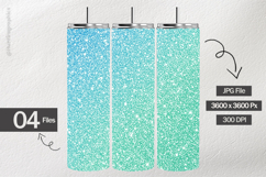 Turquoise glitter Digital Papers - 04 variations Product Image 2