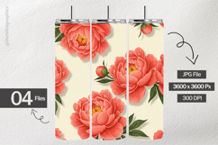 Peony Flower Digital Papers - 04 Variations Product Image 2