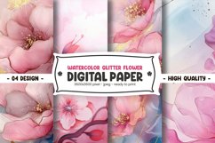 Glitter flower tumbler wrap sublimation Product Image 1