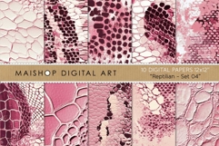 Seamless Reptile Skin Papers in Soft Pink Shades Product Image 1