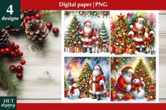 Christmas digital papers Christmas background, Santa Claus Product Image 1