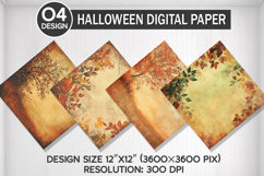 Embroidered Autumn Seamless Digital Paper, Fall Background Product Image 1