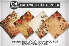 Flowers Fall Seamless Digital Paper, Fall Background Product Image 1