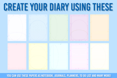 1000 Pastel Printable Lined Paper Bundle, Dotted &amp; Notebook Product Image 3