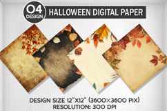 Embroidered Autumn Seamless Digital Paper, Fall Background Product Image 1