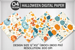 Embroidered Fall Seamless Digital Paper, Fall Background Product Image 1